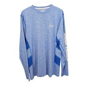 Under Armour Mens HeatGear Blue Long Sleeve Shirt XL Loose Fit